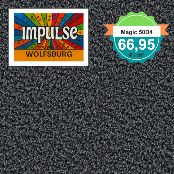 Top view of a square carpet pattern in anthracite